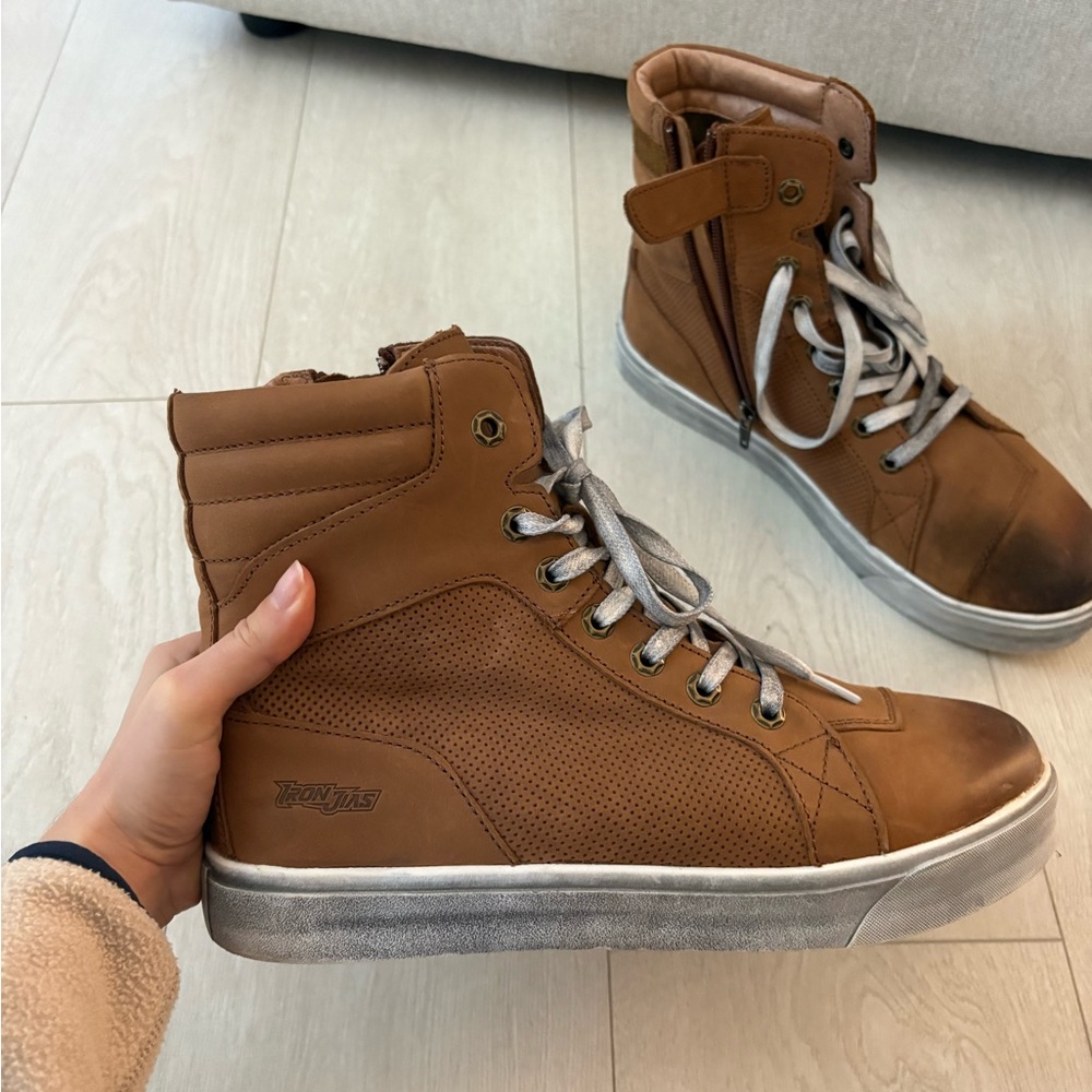 Brown High-Top Sneakers